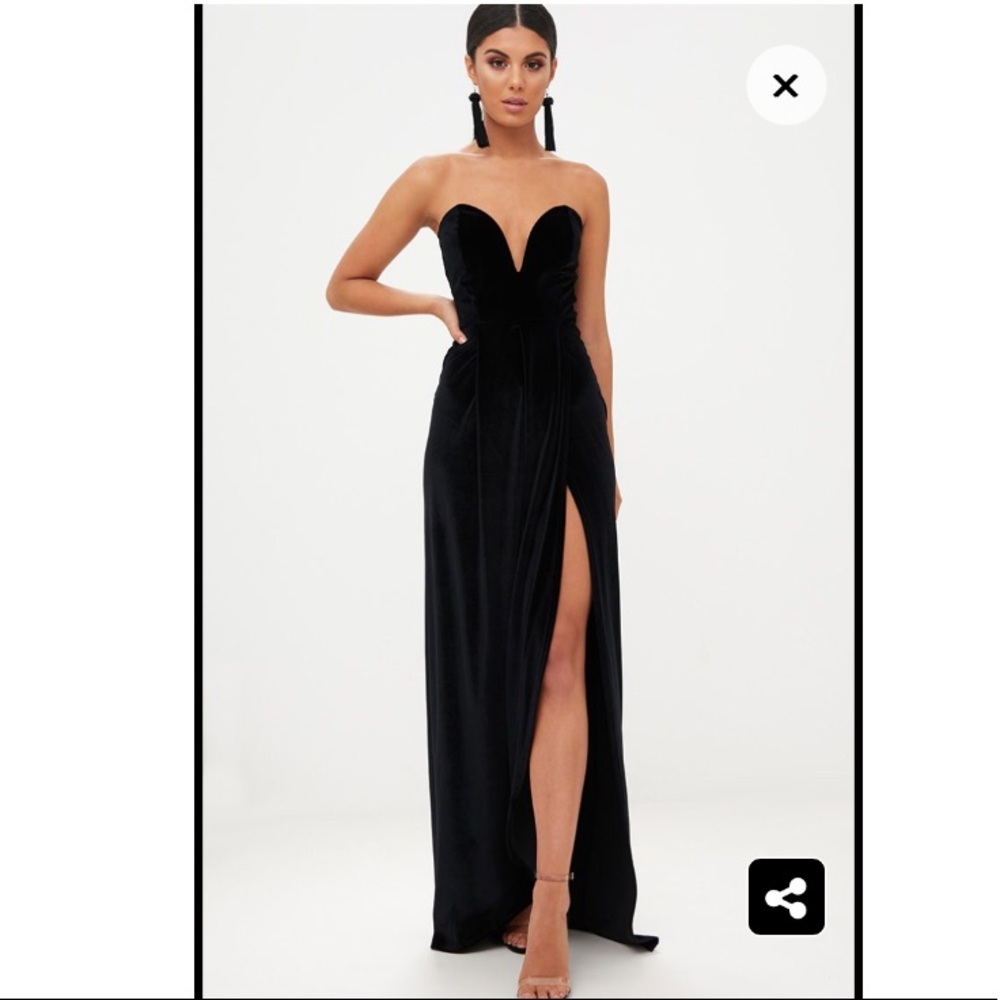 Black velvet dress